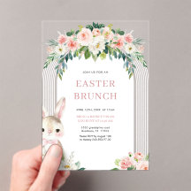 Brunch de Pâques Invitation Acrylique