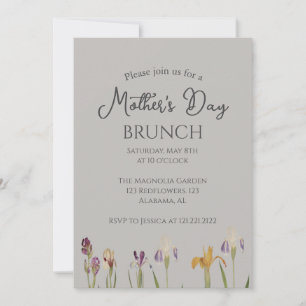 Brunch der personalisierten Mutter   Blumenthema Einladung