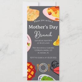Brunch der personalisierten Mutter | Thema Lebensm Einladung