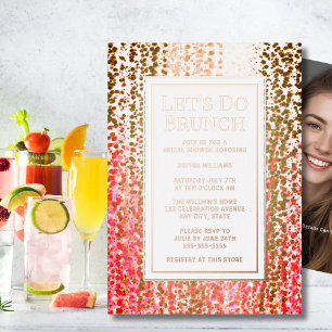 Brunch-Einladung Elegant Benutzerdefinierte Hochze Folieneinladung