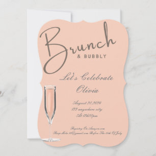 BRUNCH ET BUBBLY BRIDAL DOUCHE INVITATION