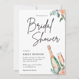 Brunch et Bubbly Elegant Bridal Shower Invitation