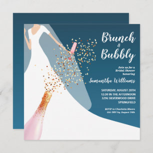 Brunch et Bubbly Invitation de douche nuptiale Tur