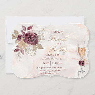 Brunch et Bubbly Invitation nuptiale