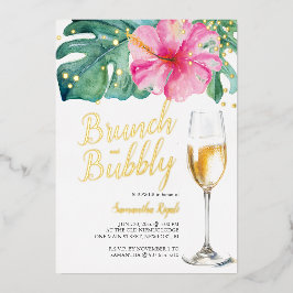 Brunch et Bubbly Invitations de douche nuptiale ro