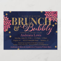 Brunch et invitation pétillant de douche