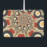 Brunch Fraktal Art Funny Food, Tomaten, Eier Autolufterfrischer<br><div class="desc">Coole und einzigartige Fraktal Kunst Fantasie, lustige moderne abstrakte Pfannen, Tomaten und Eier. Design für Ihren dekorativen, ungewöhnlichen Frische und mehr.</div>