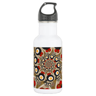 Brunch Fraktal Art Funny Food, Tomaten, Eier Edelstahlflasche