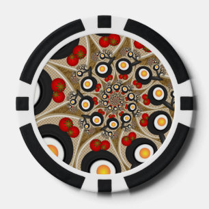 Brunch Fraktal Art Funny Food, Tomaten, Eier Pokerchips