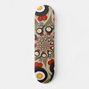 Brunch Fraktal Art Funny Food, Tomaten, Eier Skateboard