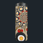Brunch Fraktal Art Funny Food, Tomaten, Eier Thermosbecher<br><div class="desc">Die sonnigen Pfannen und mehr. Design für Ihren thermischen Schuster und mehr.</div>