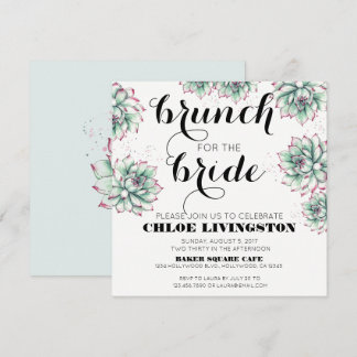 Brunch für die Bride Succulent Dusche Einladung