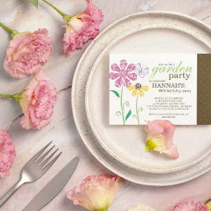 Brunch Garden Party Invitations d'anniversaire