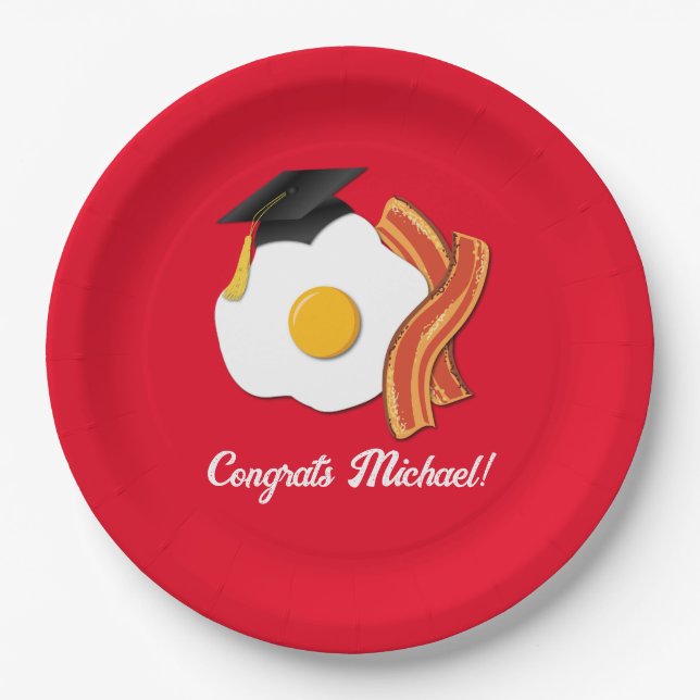 Brunch Graduation Party Pappteller (Vorderseite)
