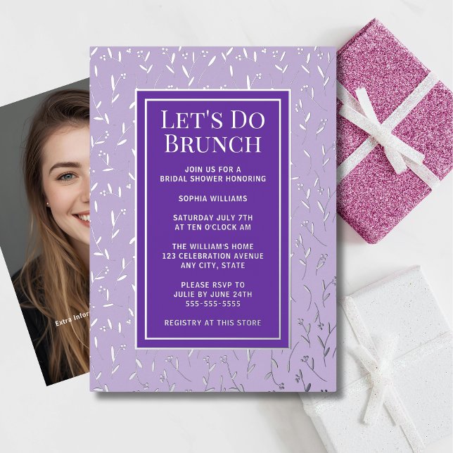 Brunch Invitation Fête des mariées Custom Floral A (Créateur téléchargé)