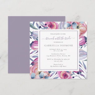 Brunch mit Bride Dusty Mauve Wasserfarbe Einladung