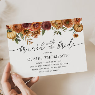Brunch mit Bride Herbst Brautparty Einladung