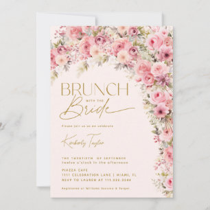 Brunch mit bridrosa Brautparty Einladung
