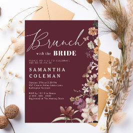 Brunch mit dem Bride-eleganten Script-Brautparty Einladung