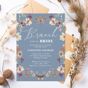 Brunch mit dem Bride Wildblume Brautparty Einladung