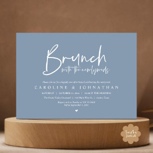 Brunch mit den Neuigkeiten nach Hochzeit Einladung