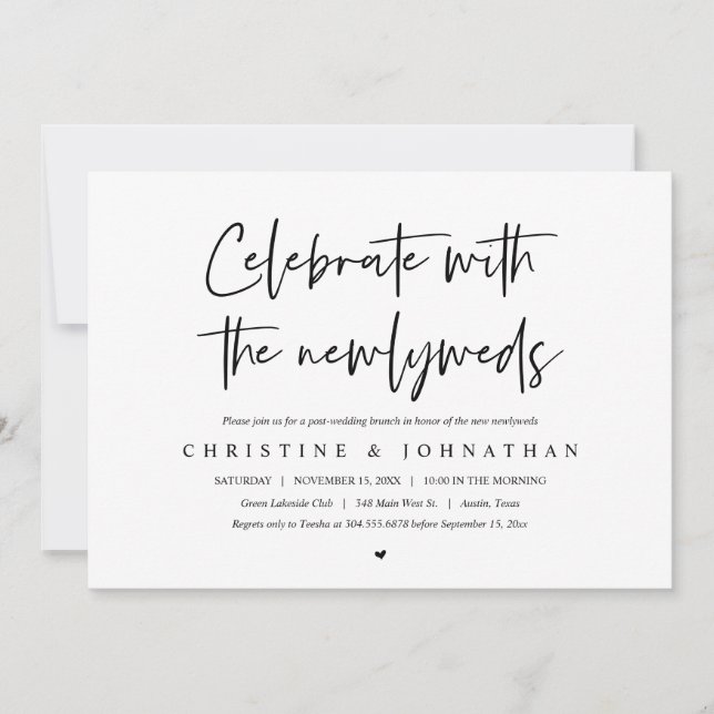 Brunch mit den Neuvermählten, Einladung nach der H (Vorderseite)