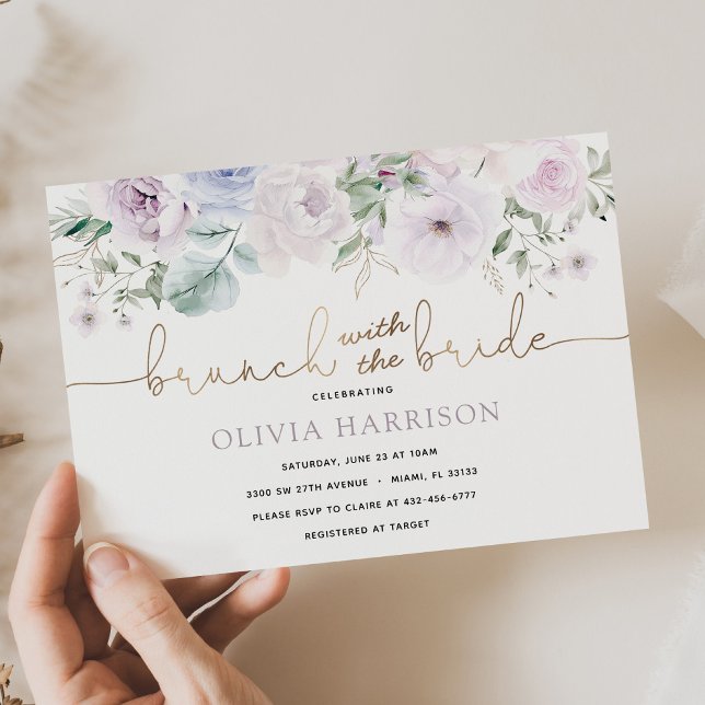 Brunch mit der Bride Gold Dusche Einladung (Von Creator hochgeladen)