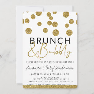 Brunch moderne & Bubbly Invitation