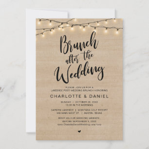 Brunch nach der Hochzeit, Elopement-Feier Einladung