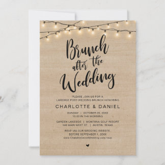 Brunch nach der Hochzeit, Elopement-Feier Einladung