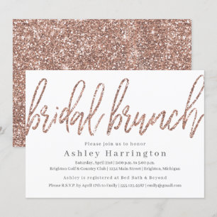 Brunch nuptial de Champagne Invitation avec Partie