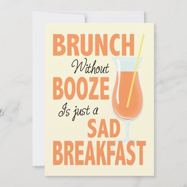 Brunch ohne Booze Brunch Einladung (Vorderseite)