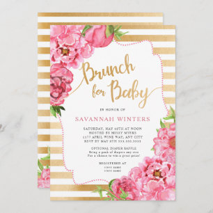 Brunch pour le bébé, invitation de baby shower de