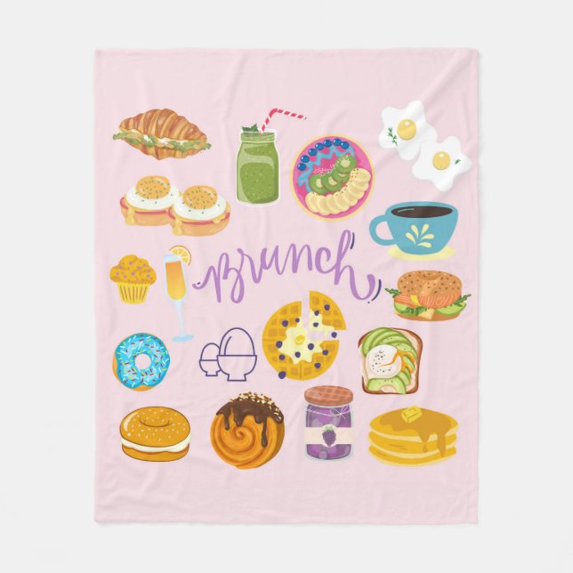 Brunch Squad Fleecedecke (Vorderseite)