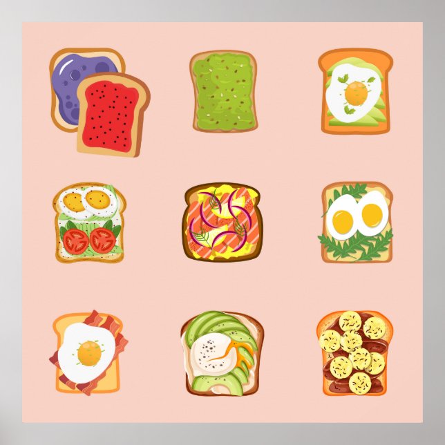 Brunch Toast Poster (Vorne)
