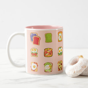 Brunch Toast Zweifarbige Tasse