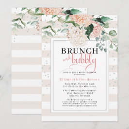 Brunch und Blubbly Blush Pink Brautparty Einladung
