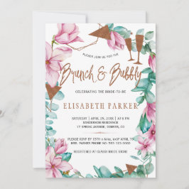 Brunch und Brautparty mit blühendem Wasser Einladung