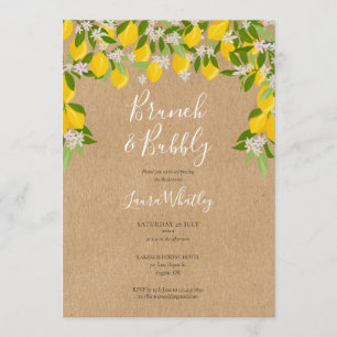 Brunch und Bubble-Russe-Brautparty Einladung