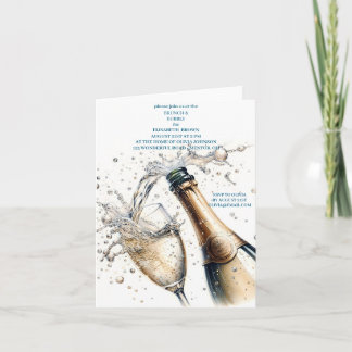 Brunch und Bubbly Brautparty Einladung