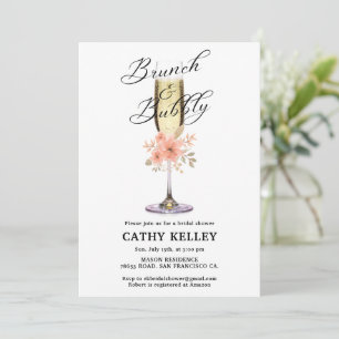 Brunch und Bubbly-Brautparty mit eigener Marke Einladung