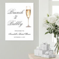 Brunch und Bubbly Brautparty-Willkommensschild