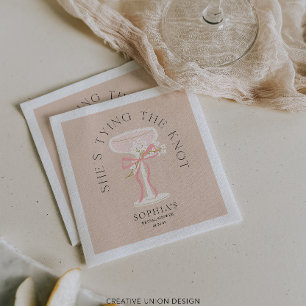 Brunch und Bubbly Champagne Brautparty Napkins Serviette