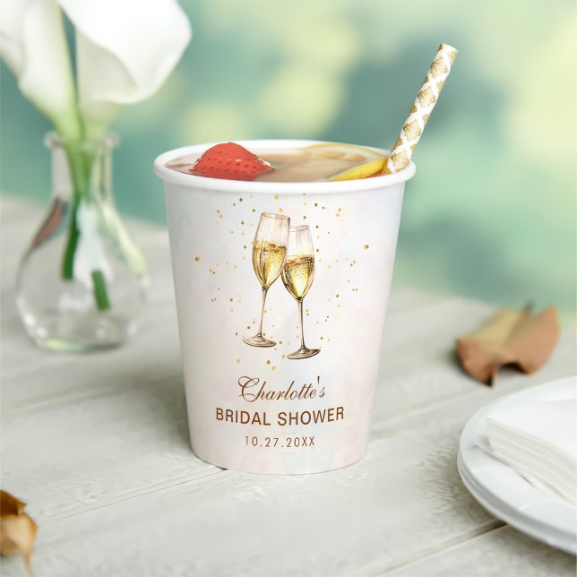 Brunch und Bubbly Champagne Brautparty Pappbecher (Von Creator hochgeladen)