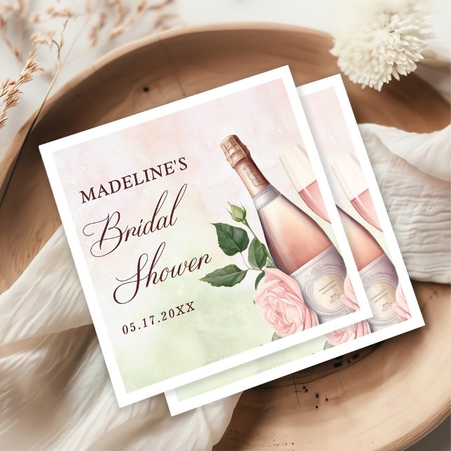 Brunch und Bubbly Champagne Brautparty Serviette (Von Creator hochgeladen)