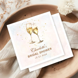 Brunch und Bubbly Champagne Brautparty Serviette