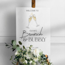 Brunch und Bubbly Champagne Brautparty Willkommen