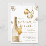 Brunch und Bubbly Champagne Winter Brautparty Einladung<br><div class="desc">Weihnachtsbrunch und Bubbly Champagne Brautparty</div>