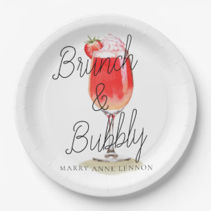 Brunch und Bubbly Cocktail Party Pappteller