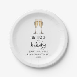 Brunch und Bubbly Engagement Party Brunch Pappteller